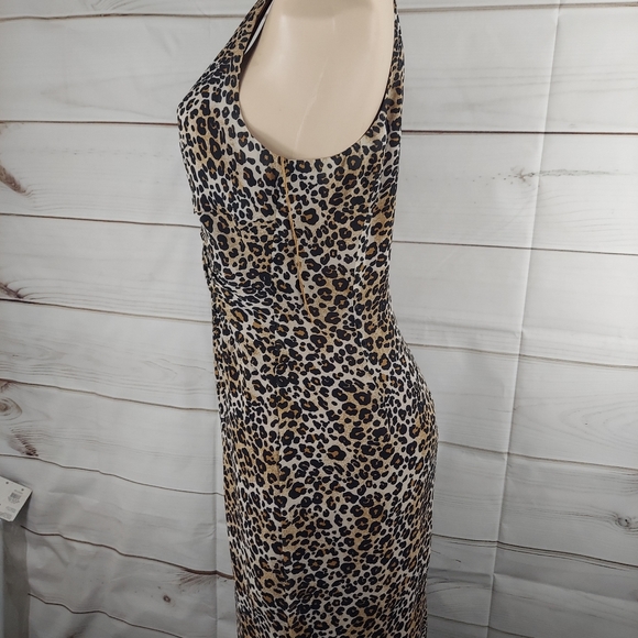 Donna Morgan AnimalPrint  Sleeveless silk Dress size 10 - Picture 3 of 11